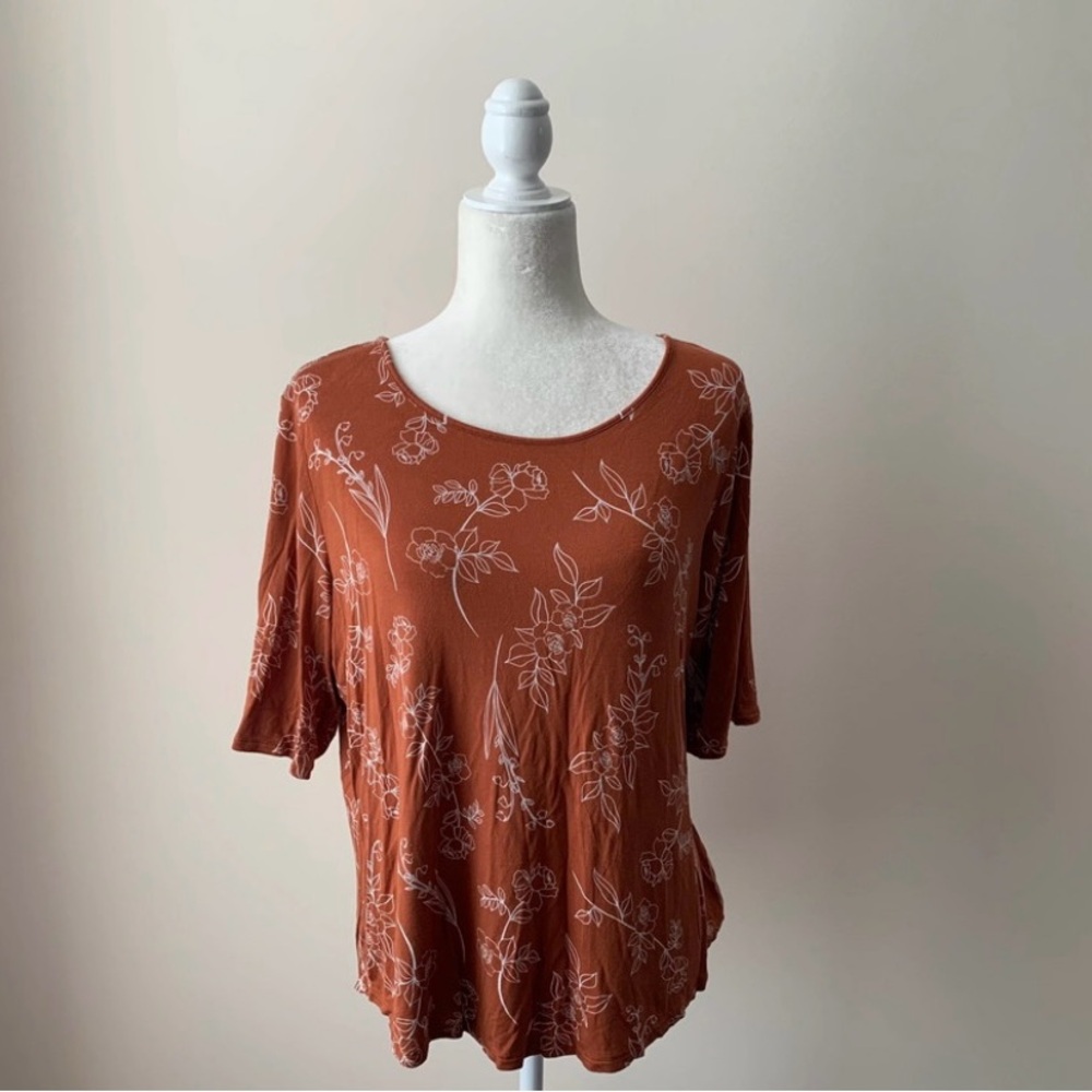 Apt. 9 - Burnt Orange Top - XL
